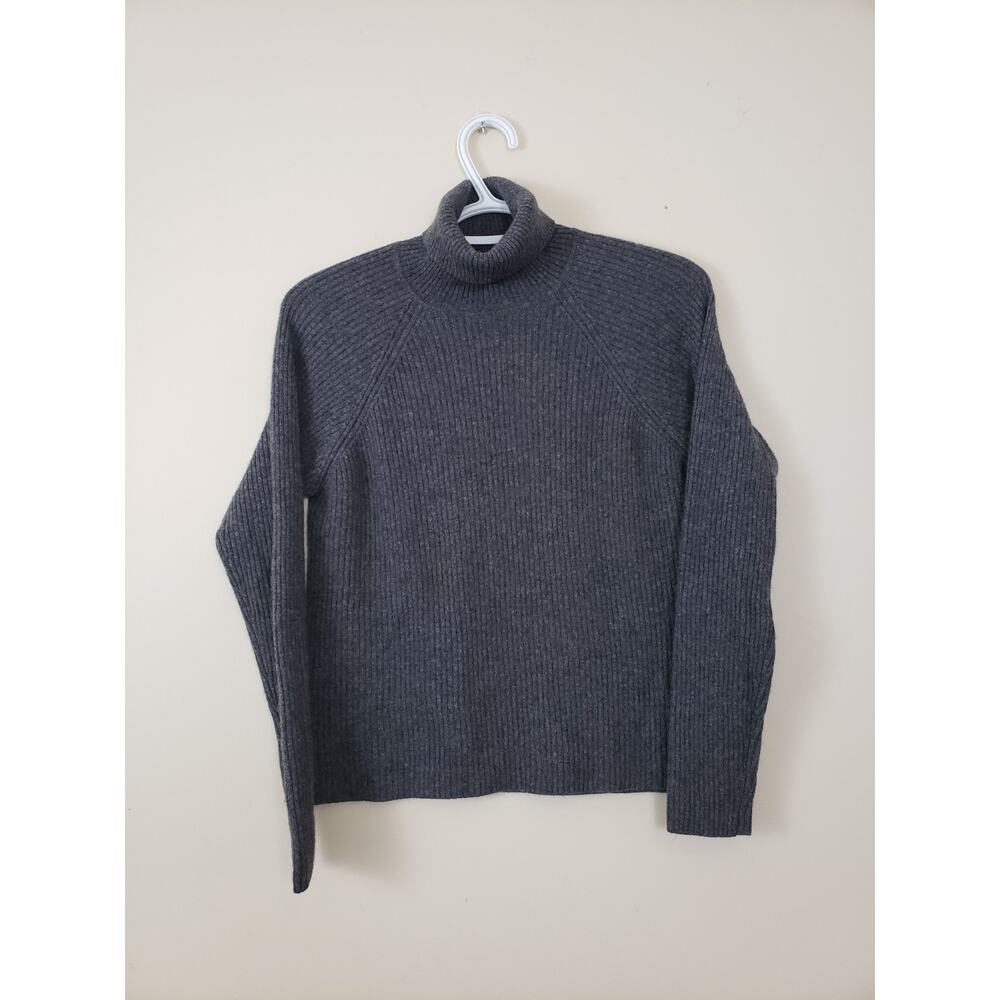Erdos Pure Cashmere Womens Sweater Size M Heather Gray Turtle Neck Long Sleeve - Picture 2 of 6